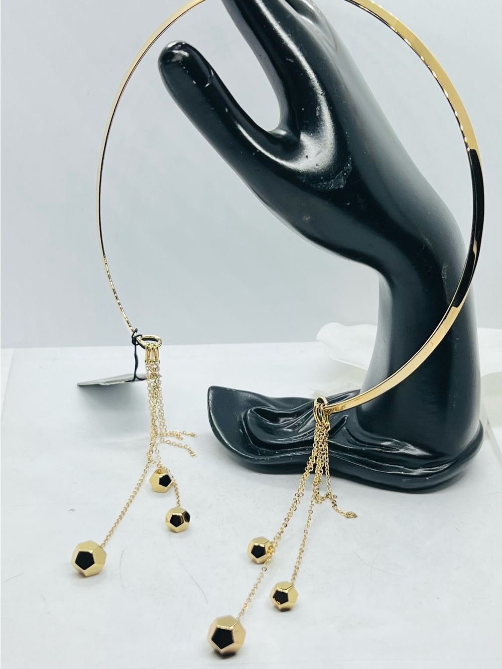 Brand New, Rebecca Minkoff Gold Tone Collar Necklace With Ball Charms